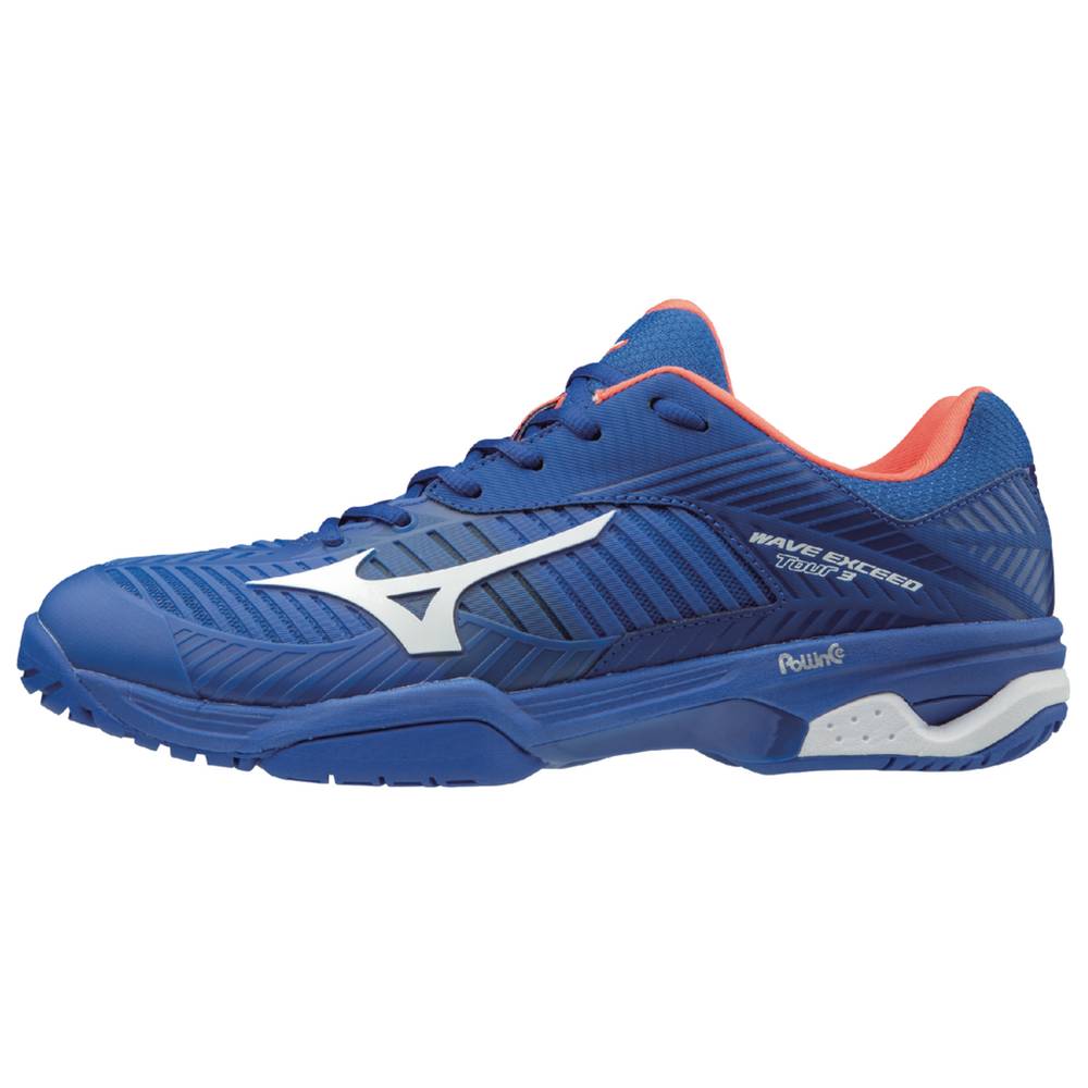 Mizuno Men's Wave Exceed Tour 3 AC Tennis Shoes Blue (550001-AJB)